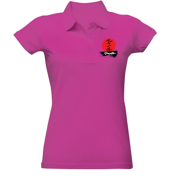 Dámska polokošeľa Single s potlačou Dámská polokošile s límečkem - fuchsia